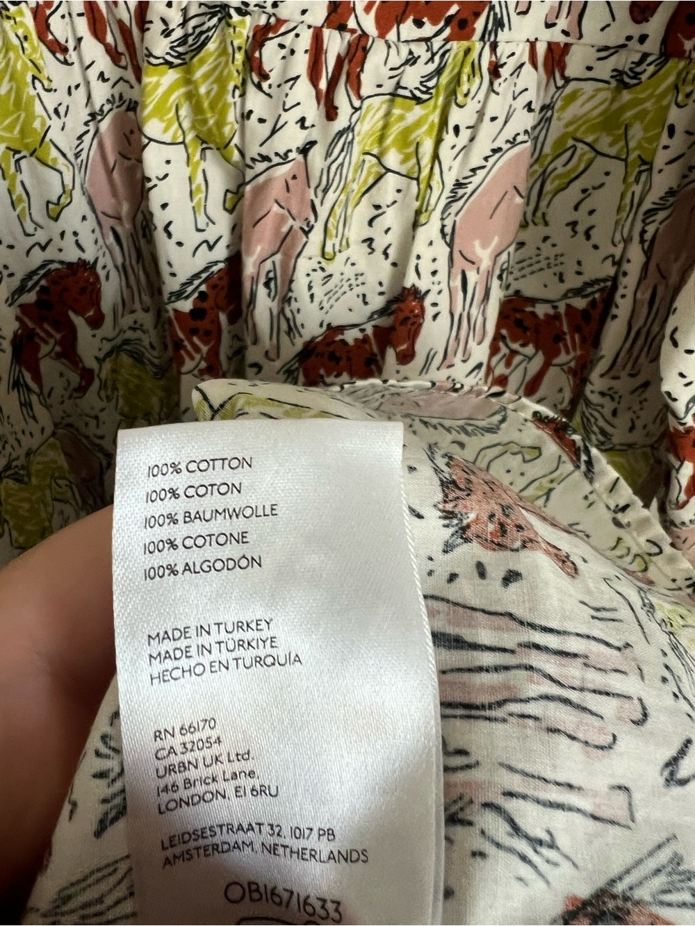 Anthropologie Maeve The Bettina Shirt Dress Horse Print Women's Size XS - Picture 7 of 8